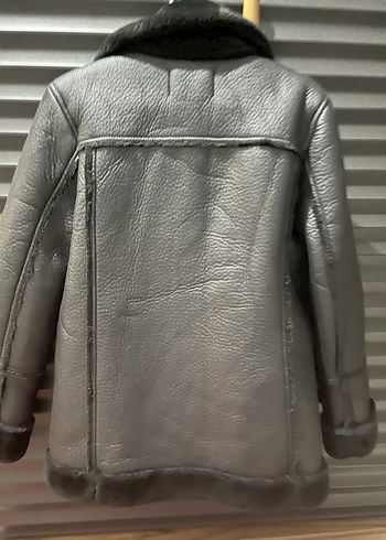 Stradivarius Kürk Detaylı Siyah Deri Biker Ceket - Görsel 4