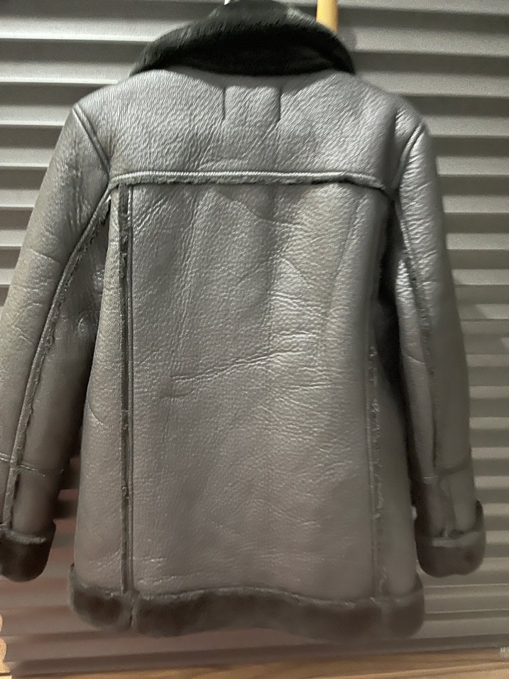 Stradivarius Kürk Detaylı Siyah Deri Biker Ceket - Görsel 4