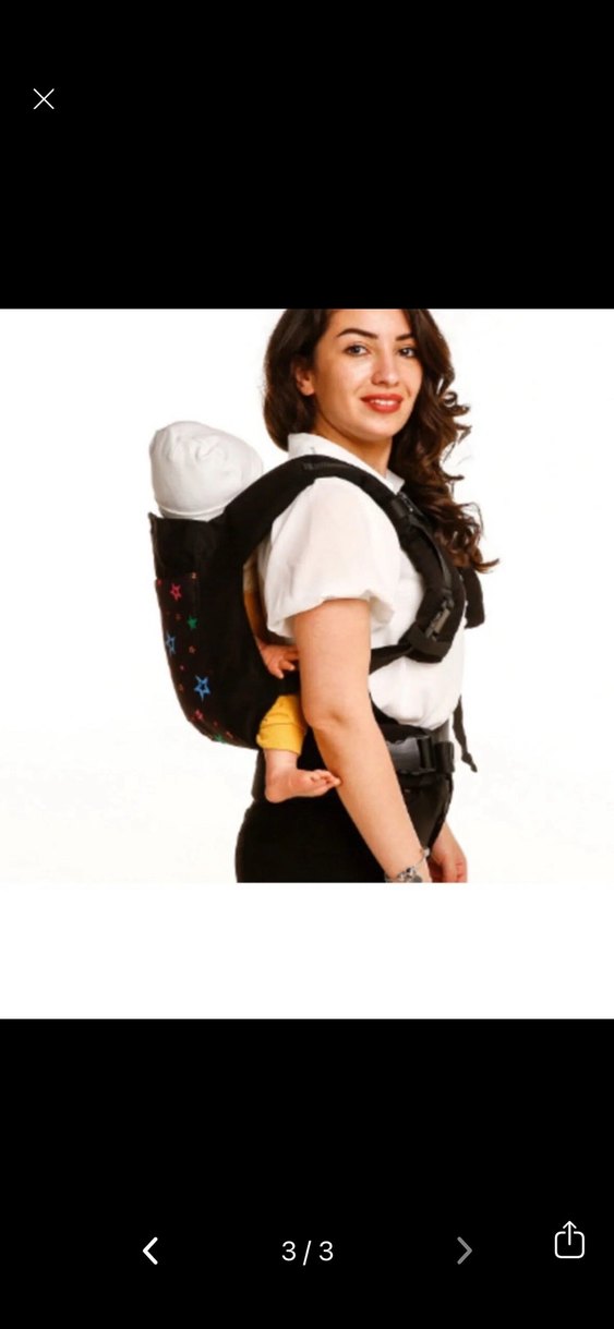 Baby plus Renkli Yıldız Desenli Bebek Taşıyıcı - Görsel 3
