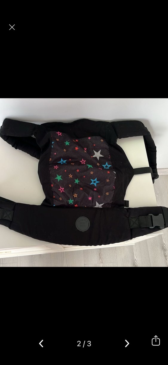 Baby plus Renkli Yıldız Desenli Bebek Taşıyıcı - Görsel 2