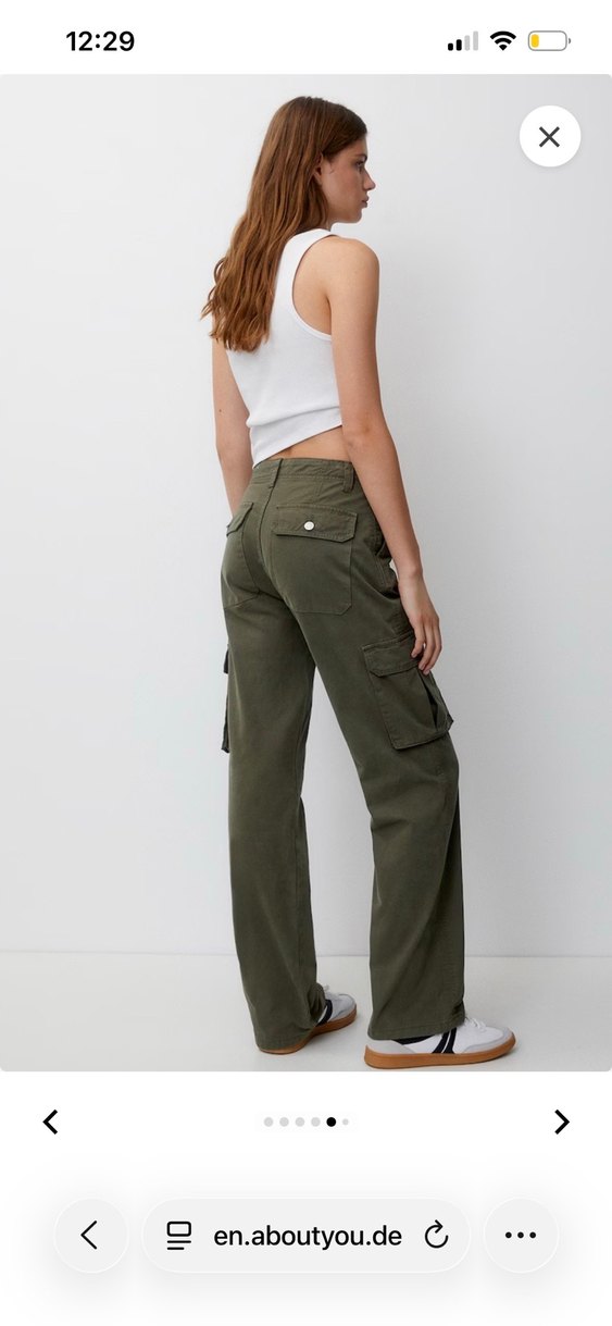 Pull and bear Kadın Kargo Pantolon - Görsel 2