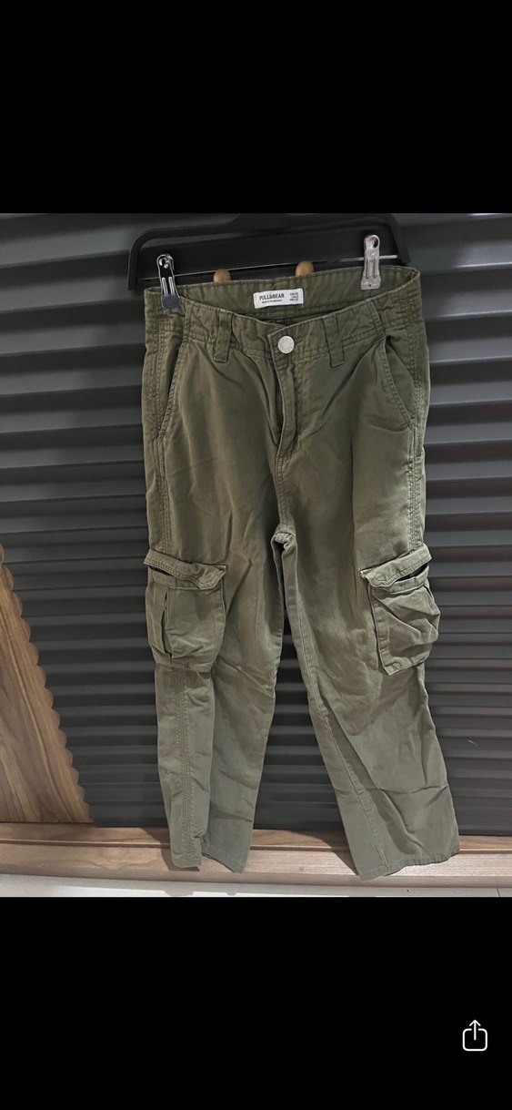 Pull and bear Kadın Kargo Pantolon - Görsel 4