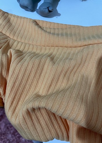 Sarı Kadın Triko Uzun Kollu Bluz - Görsel 3