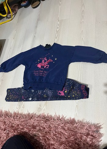 BG store Kız Bebek Uzun Kollu Baskılı Taytlı Takım - Görsel 2