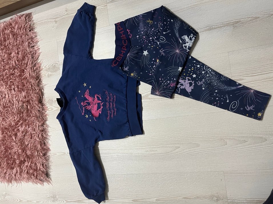 BG store Kız Bebek Uzun Kollu Baskılı Taytlı Takım - Görsel 3