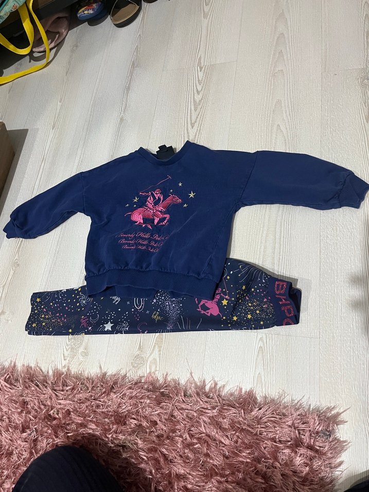 BG store Kız Bebek Uzun Kollu Baskılı Taytlı Takım - Görsel 2
