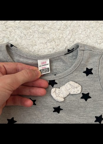 Kız Çocuk Gri Uzun Kollu Fırfırlı Sweatshirt - Görsel 2