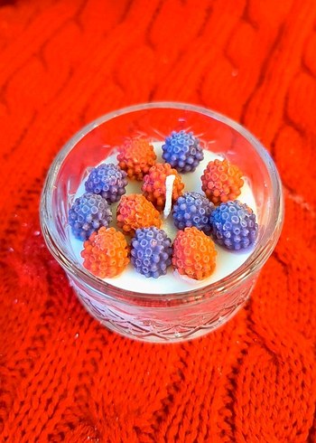 Renkli Meyve Detaylı Mum - Görsel 2