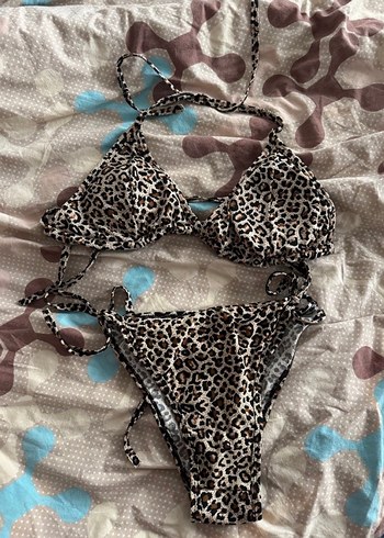 Trendyol & Milla Leopar Desenli Ucgen Bikini Takimi