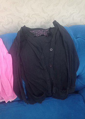 Pembe Düğmeli Kız Çocuk Hırka - Görsel 5