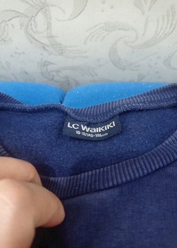 Kız Çocuk Mavi Baskılı Sweatshirt - Görsel 4