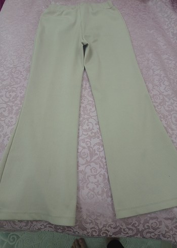 Krem rengi Pastel Kız çocuk Kumaş Pantolon - Görsel 4