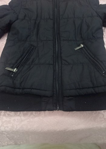 Siyah Fermuarlı Kız çocuk Kışlık Mont - Görsel 8