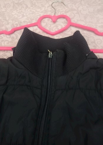 Siyah Fermuarlı Kız çocuk Kışlık Mont - Görsel 6
