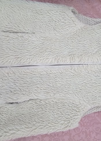 Kızlar için Kürklü krem Yelek - Görsel 3