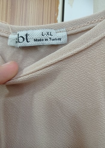 Bej Keten Uzun Kollu Fırfırlı Tunik - Görsel 5