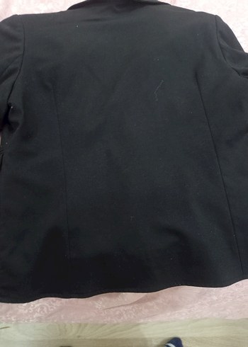 Düğmeli Siyah Kadın Blazer Ceket - Görsel 4