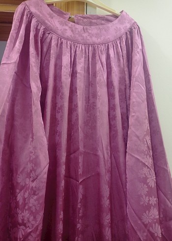 Uzun Kollu Bohem pembe Kadın Elbise - Görsel 5