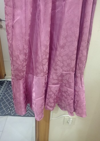 Uzun Kollu Bohem pembe Kadın Elbise - Görsel 6