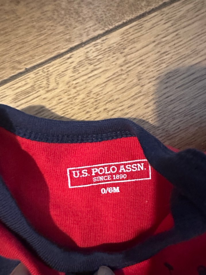 Kısa Kollu Kırmızı Bebek Body ve Çorap Seti - Görsel 2