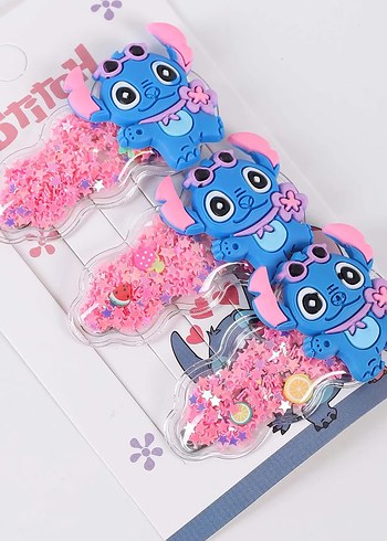 Renkli Stitch Temalı Bebek Toka Seti - Görsel 2