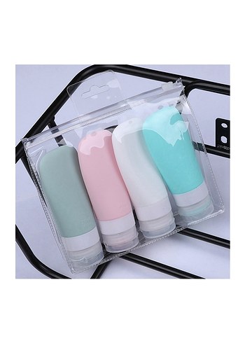 4'lü Pastel Renkli Seyahat Şişesi Seti - Görsel 2