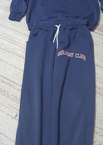 kız cocuk Lacivert Baskılı Fermuarlı Eşofman Altı - Görsel 2