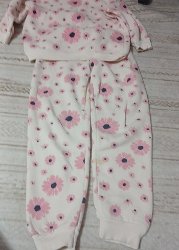 Pembe Çiçek Desenli Bebek Kız Takımı - Görsel 5