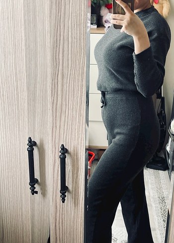 Gri Kadın Uzun Kollu  Takım - Görsel 2