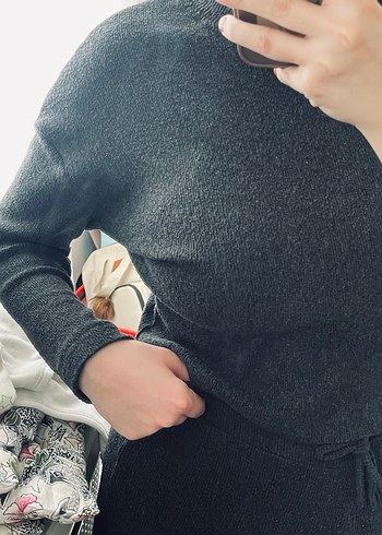 Gri Kadın Uzun Kollu  Takım - Görsel 3