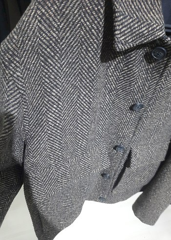 zara kahverengi crop ceket - Görsel 5