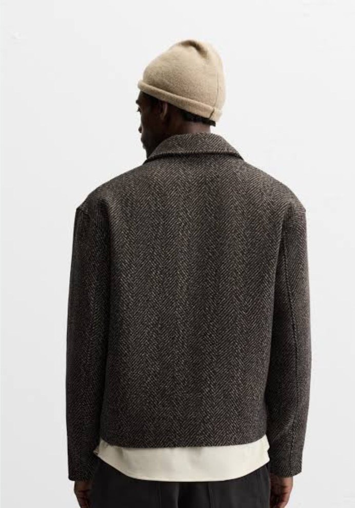 zara kahverengi crop ceket - Görsel 2