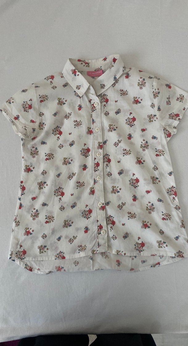 Çiçek Desenli Pamuklu Bohem çocuk Gömlek - Görsel 2