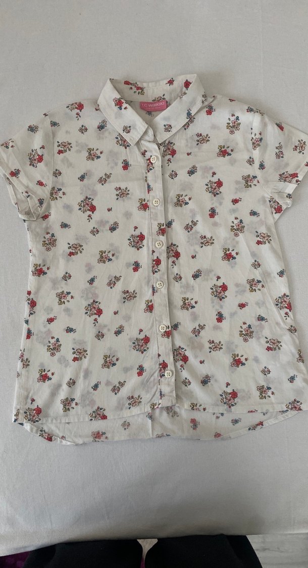 Çiçek Desenli Pamuklu Bohem çocuk Gömlek - Görsel 3