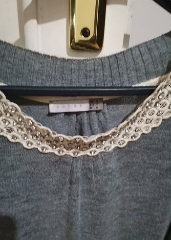 Gri Örgü Kadın Triko Elbise - Görsel 2