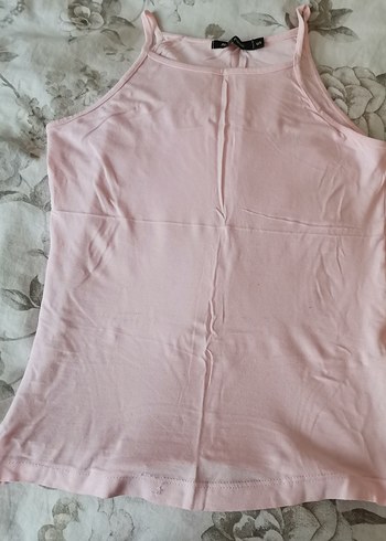 Pembe Pamuklu Rahat Kesim Kadın Atlet - Görsel 3