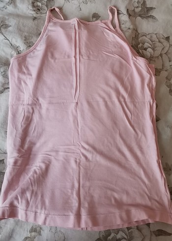 Pembe Pamuklu Rahat Kesim Kadın Atlet - Görsel 2