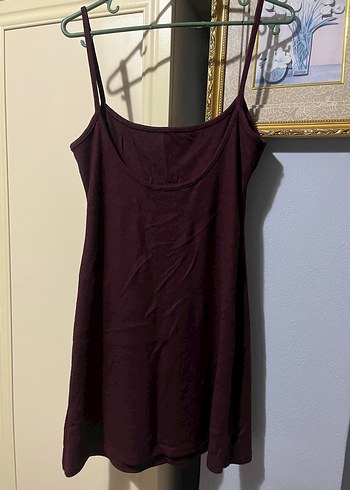 Mor İnce Askılı mini  Kadın Elbise - Görsel 4