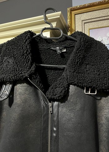 Siyah Kürklü Deri Biker Yelek - Görsel 4