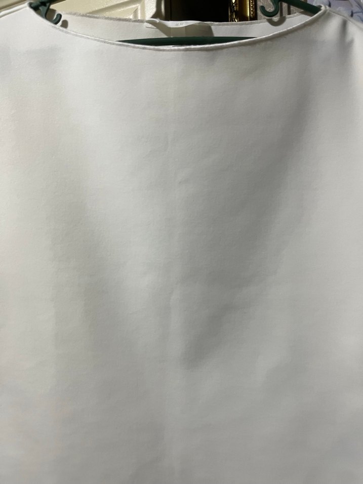 Kadın Beyaz Kolsuz kayık yaka  H&M Bluz - Görsel 3