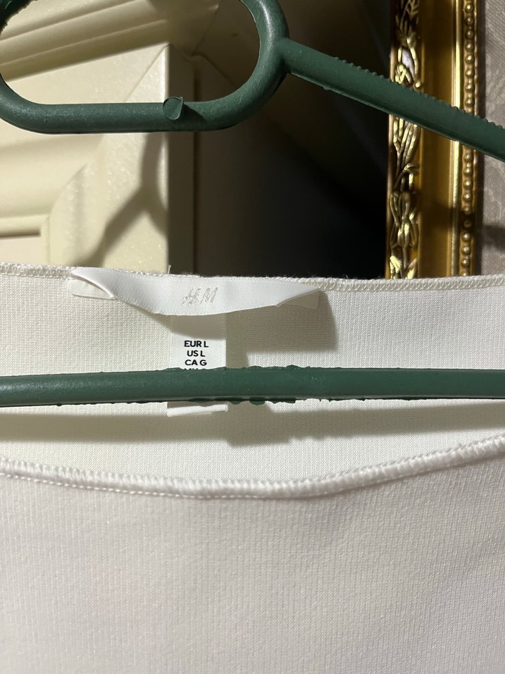 Kadın Beyaz Kolsuz kayık yaka  H&M Bluz - Görsel 5