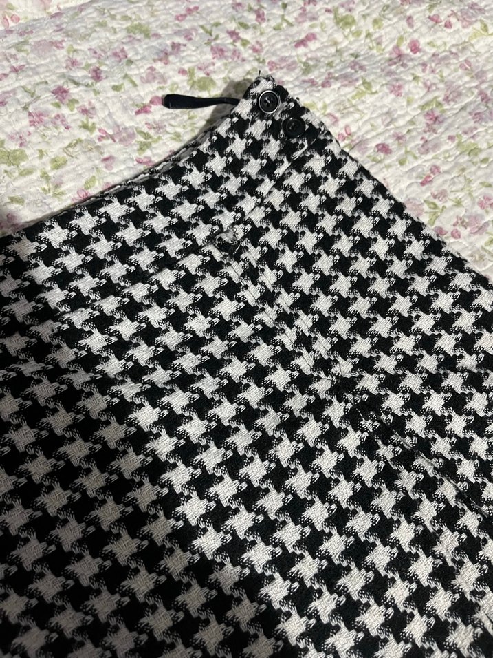 Ekose Desenli Pilili Midi Etek - Görsel 3