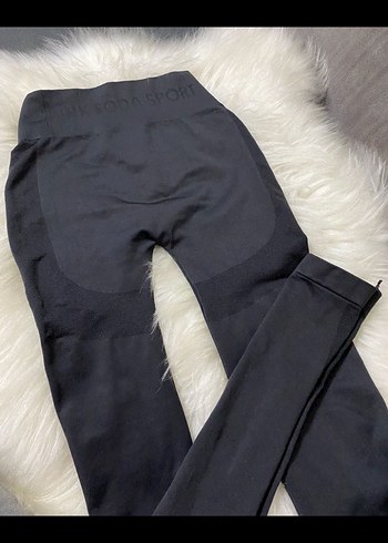 Büzgülü yüksek bel tayt - Görsel 2