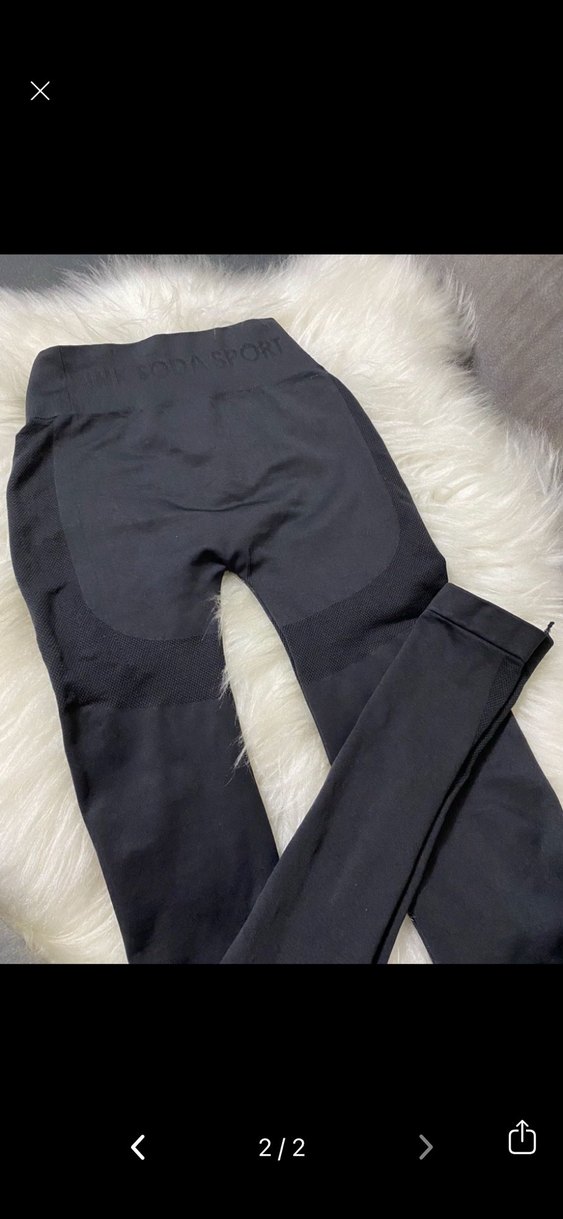 Büzgülü yüksek bel tayt - Görsel 2