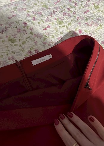 Bordo Midi Kalem Etek - Görsel 4