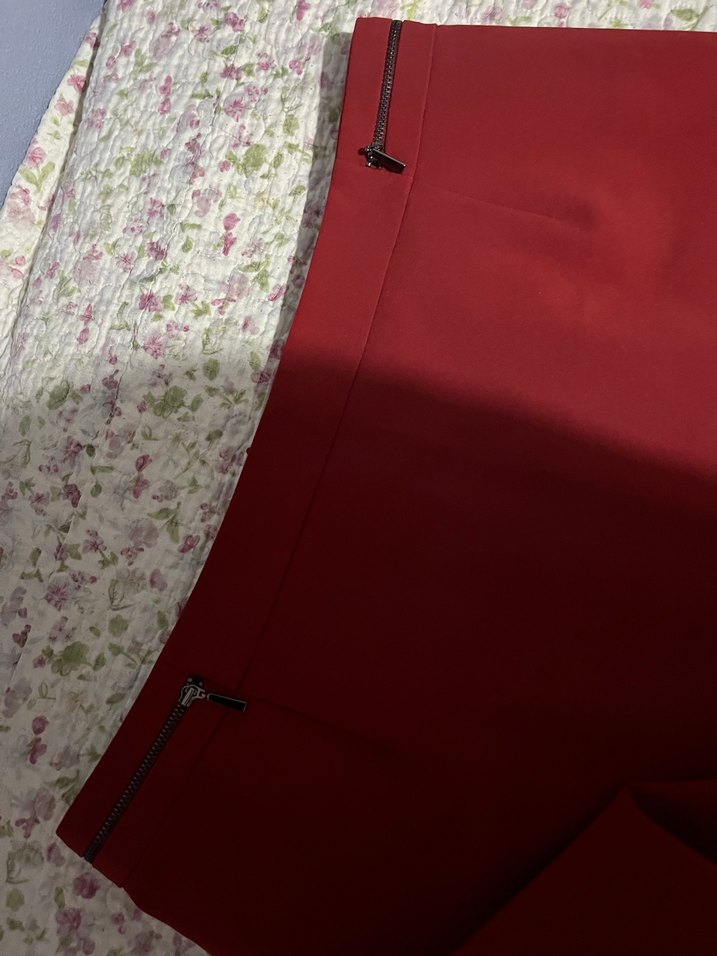 Bordo Midi Kalem Etek - Görsel 3