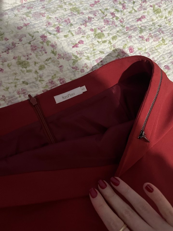 Bordo Midi Kalem Etek - Görsel 4