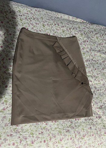 İpekyol Bej Volan Detaylı Midi Etek - Görsel 3