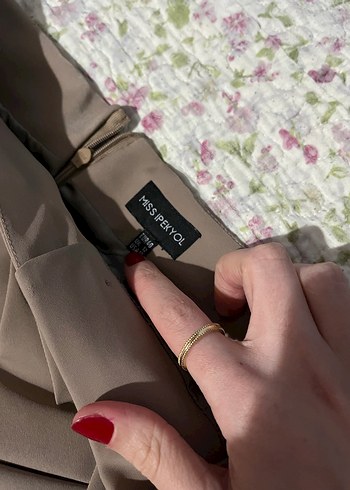 İpekyol Bej Volan Detaylı Midi Etek - Görsel 5