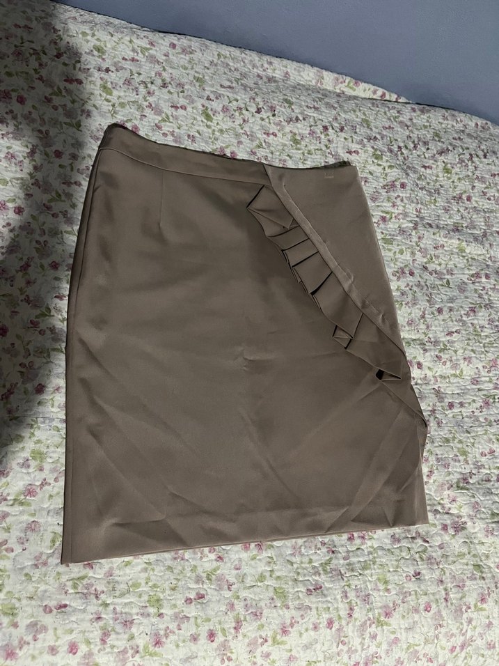 İpekyol Bej Volan Detaylı Midi Etek - Görsel 3